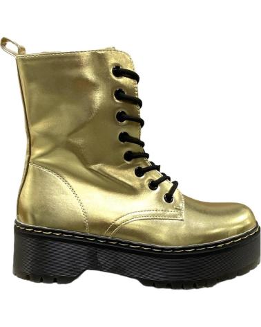 Botas de Mulher CALZADOMANIA BOTA CORDONES METALIZADA ORO