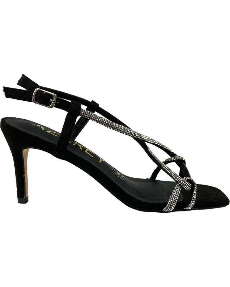 Woman Sandals CALZADOMANIA SANDALIA TACON TIRAS STRASS NEGRO