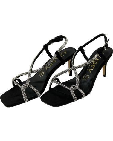 Woman Sandals CALZADOMANIA SANDALIA TACON TIRAS STRASS NEGRO