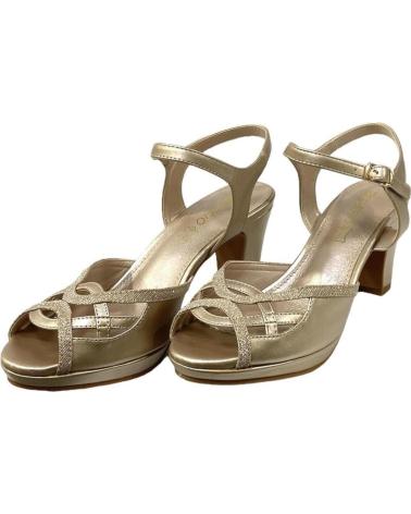 Woman Sandals CALZADOMANIA SANDALIA NAPA TACON ANCHO ORO