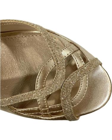 Woman Sandals CALZADOMANIA SANDALIA NAPA TACON ANCHO ORO