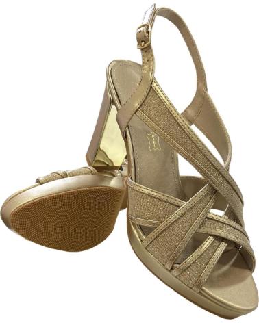 Zapatos de tacón per Donna CALZADOMANIA SANDALIA BRILLO CON SERRAJE ORO