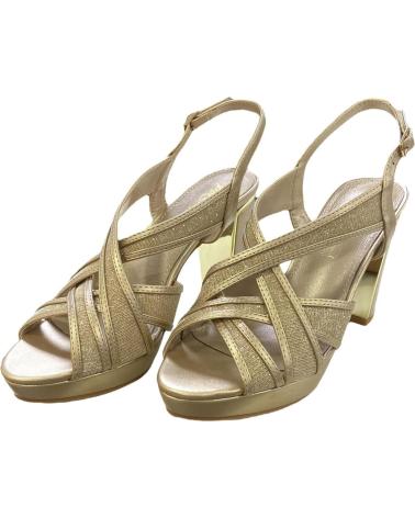 Zapatos de tacón per Donna CALZADOMANIA SANDALIA BRILLO CON SERRAJE ORO