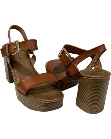 Woman Sandals CALZADOMANIA SANDALIA TACON HEBILLA CAMEL