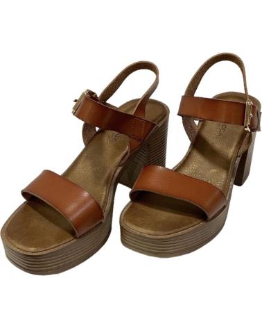 Woman Sandals CALZADOMANIA SANDALIA TACON HEBILLA CAMEL