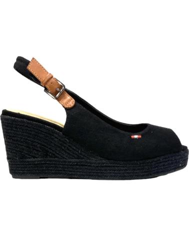 Woman Sandals CALZADOMANIA CUNA UNERA DE LONA NEGRO