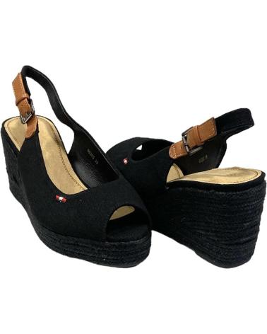 Woman Sandals CALZADOMANIA CUNA UNERA DE LONA NEGRO