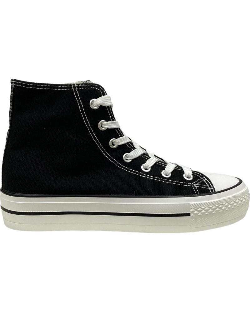 Sportif-De-Mujer-CALZADOMANIA-BOTA-LONA-DOBLE-SUELA-NEGRO