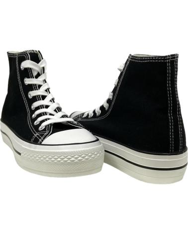 Sportif-De-Mujer-CALZADOMANIA-BOTA-LONA-DOBLE-SUELA-NEGRO