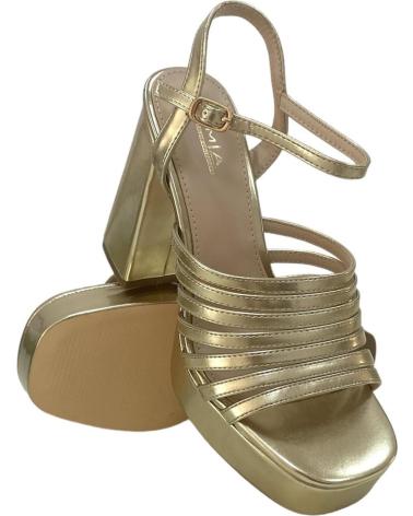 Sandalen für Damen CALZADOMANIA SANDALIA MULTITIRAS METALIZADA ORO