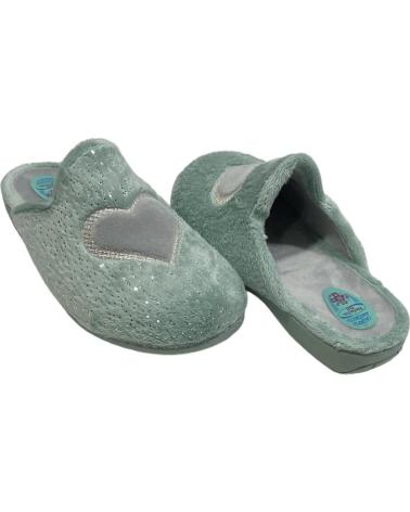 Pantofole-De-Mujer-CALZADOMANIA-ZAPATILLA-CORAZON-CON-GLITER-VERDE