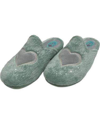 Pantofole-De-Mujer-CALZADOMANIA-ZAPATILLA-CORAZON-CON-GLITER-VERDE