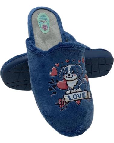 Pantufas-De-Mujer-CALZADOMANIA-ZAPATILLA-DIBUJOS-AZUL