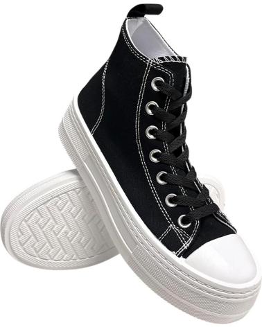 Esportes  de Mulher CALZADOMANIA BOTA DE LONA NEGRO
