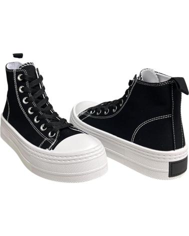 Esportes  de Mulher CALZADOMANIA BOTA DE LONA NEGRO