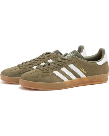 Sneaker für Herren ADIDAS GAZELLE INDOOR JQ0174 OLIVE STRATA - CLOUD WHITE - GOLD META SAGE GREEN