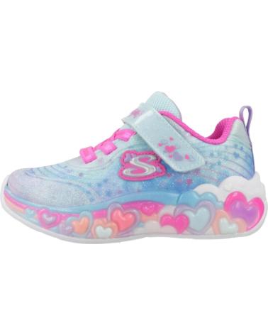 Sportif pour Fille SKECHERS ZAPATILLAS NINA MODELO ETERNAL HEART LIGHTS COLOR AZUL LBMT
