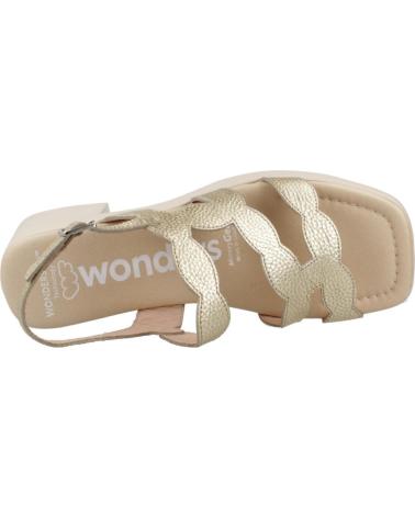 WONDERS SANDALIAS MUJER MODELO D1020 COLOR ORO PLTN