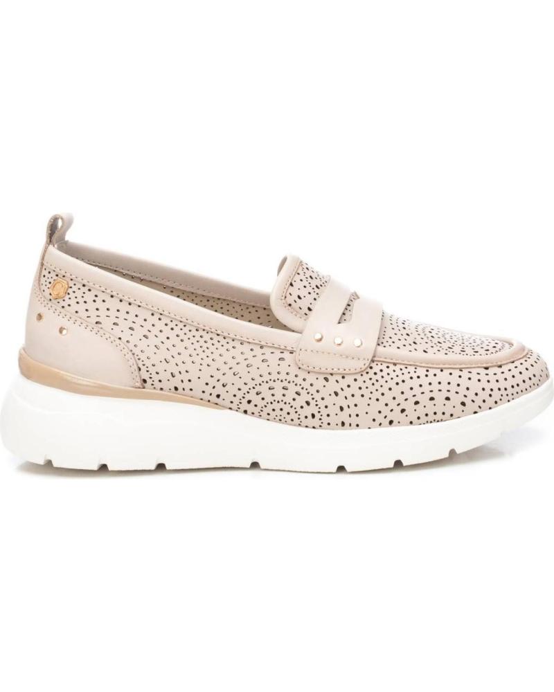 Mocasines de Mujer CARMELA MOCASIN DE MUJER EN PIEL CON DISENO EN PICADOS CON PLANTILL BEIGE