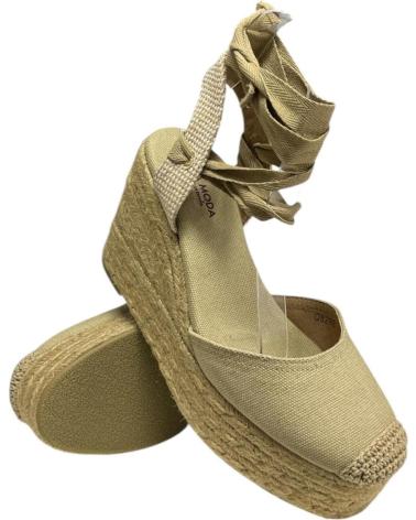 Sandales pour Femme CALZADOMANIA CUNA PLATAFORMA YUTE CAMEL