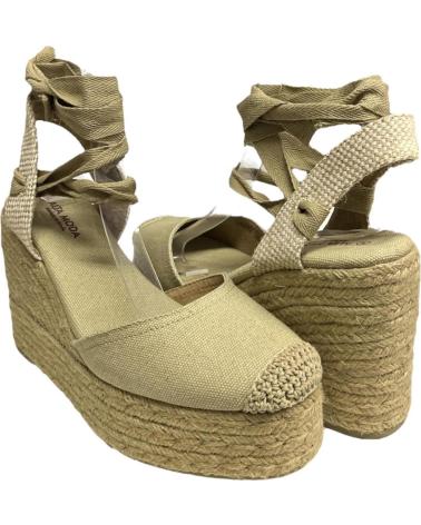 Sandales pour Femme CALZADOMANIA CUNA PLATAFORMA YUTE CAMEL
