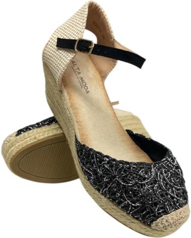 Sandales pour Femme CALZADOMANIA SANDALIA ENTRE LAZADA NEGRO