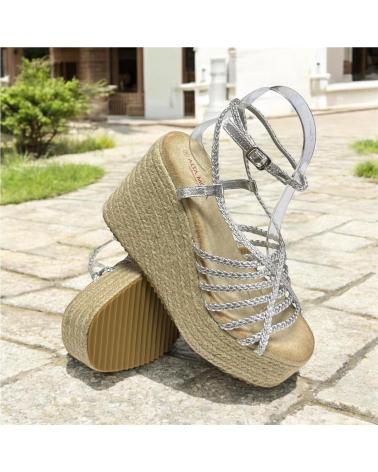Sandales pour Femme CALZADOMANIA CUNA TIRAS TRENZADAS PLATA