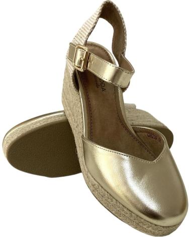 Sandales pour Femme CALZADOMANIA SANDALIA ESPARTO 5 CUERDAS ORO