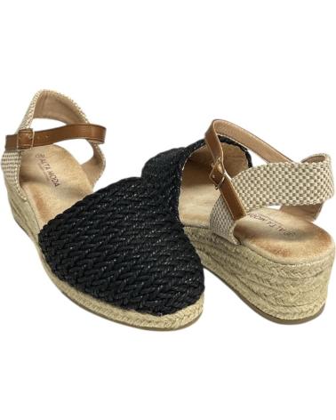 Sandales pour Femme CALZADOMANIA SANDALIA TRENZADA 4 CUERDAS NEGRO