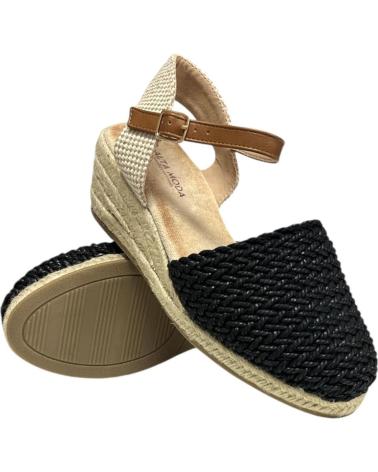 Sandales pour Femme CALZADOMANIA SANDALIA TRENZADA 4 CUERDAS NEGRO
