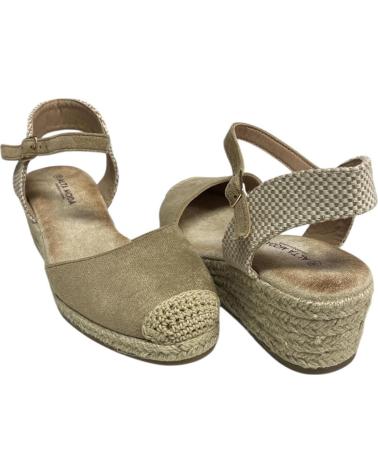 Sandales pour Femme CALZADOMANIA SANDALIA ESPARTO 3 CUERDAS CAMEL