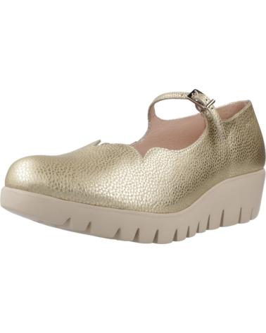 Woman shoes WONDERS ZAPATOS CONFORT MUJER MODELO C33332 COLOR ORO PLATINO PLATINO