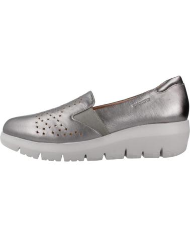 Halbschuhe für Damen STONEFLY MOCASINES MUJER MODELO PLUME 3 LAMINATED LTH COLOR PLATA 1BP