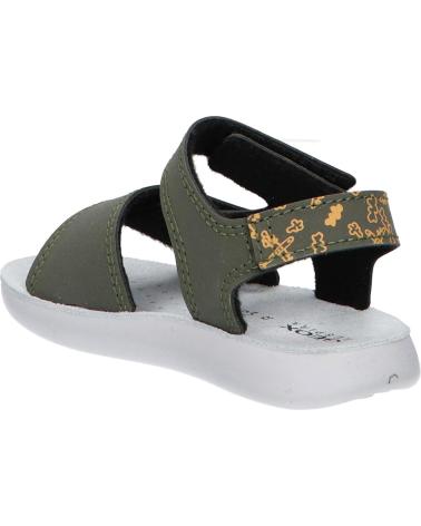 Sandales pour Garçon GEOX  B455SC 000CE B SANDAL LIGHTFLOPPY C0966 DK GREEN-OCHREYELLOW C0966