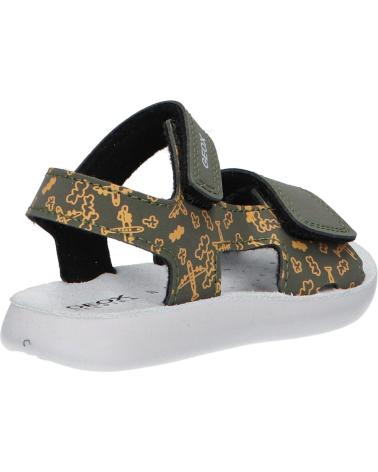 Sandales pour Garçon GEOX  B455SC 000CE B SANDAL LIGHTFLOPPY C0966 DK GREEN-OCHREYELLOW C0966