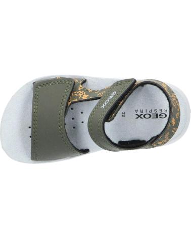 Sandales pour Garçon GEOX  B455SC 000CE B SANDAL LIGHTFLOPPY C0966 DK GREEN-OCHREYELLOW C0966