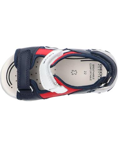 Sandali per Bambino GEOX B4559A 08515 B SANDAL FLAFFEE C0735 NAVY-RED C0735