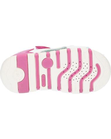 girl Sandals GEOX B5517B 0BC14 B SANDAL IUPIDOO A C0563 WHITE-FUCHSIA