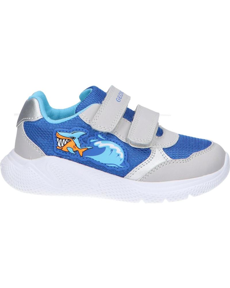 Sportif pour Garçon GEOX B454UA 01454 B SPRINTYE CK41L ROYAL-LT GREY