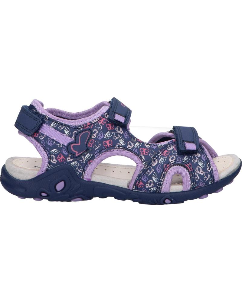 Sandali per Bambina geox J35GRD 0CE15 J SANDAL WHINBERRY G CF48E NAVY-DK LILAC
