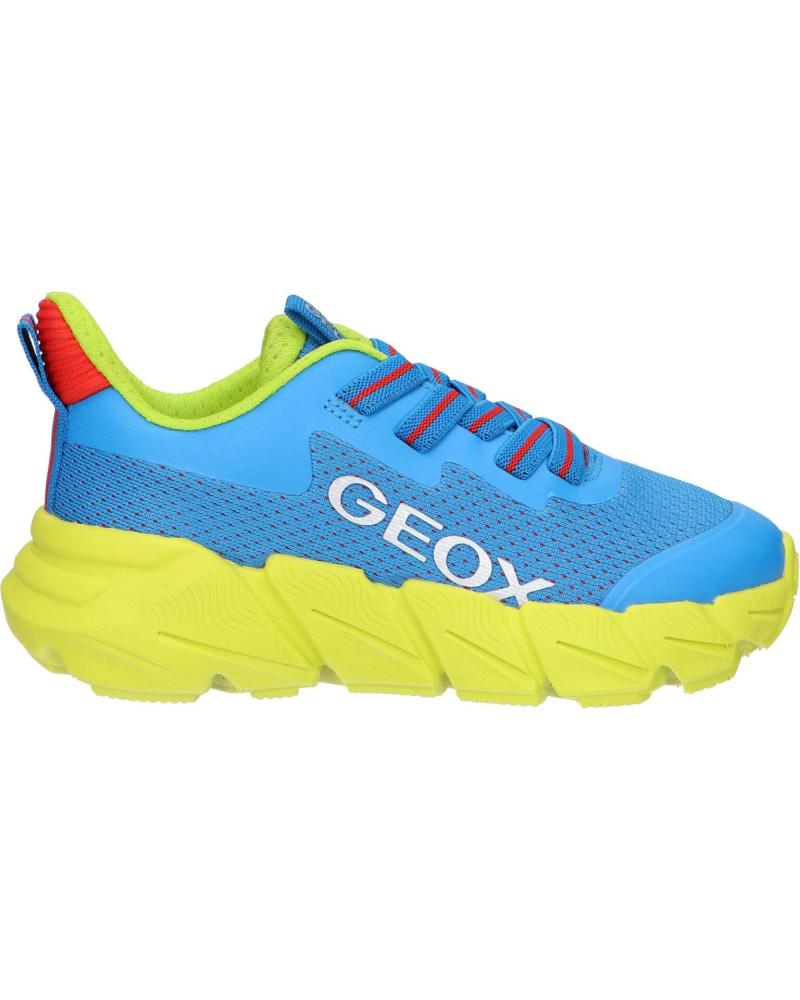 Sportif pour Garçon GEOX  J46N1A 0149J J FLEXYPER FAST C4344 ROYAL-LIME C4344