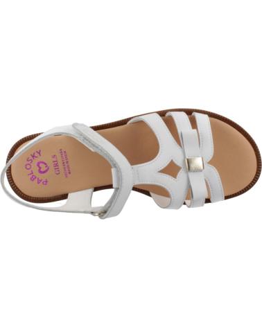 PABLOSKY SANDÁLIAS MENINA MODELO 438600P BRANCO BLANCO