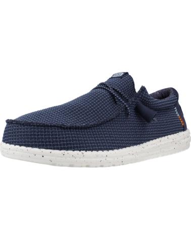 Nauticos per Uomo HEY DUDE ZAPATILLAS LONA WALLY SPORT HOMBRE MARINO AZUL