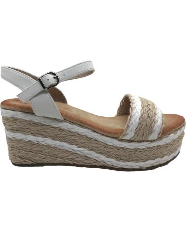 Sandali per Donna MANDARINA SANDALIA PLATAFORMA ESPARTO MUJER SHOES 938DF BLANCO