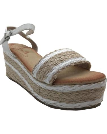 Sandali per Donna MANDARINA SANDALIA PLATAFORMA ESPARTO MUJER SHOES 938DF BLANCO