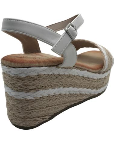 Sandali per Donna MANDARINA SANDALIA PLATAFORMA ESPARTO MUJER SHOES 938DF BLANCO