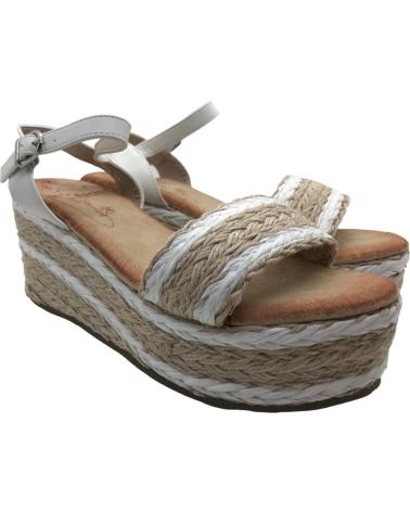 Sandali per Donna MANDARINA SANDALIA PLATAFORMA ESPARTO MUJER SHOES 938DF BLANCO