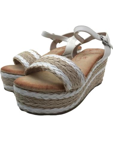 Sandali per Donna MANDARINA SANDALIA PLATAFORMA ESPARTO MUJER SHOES 938DF BLANCO