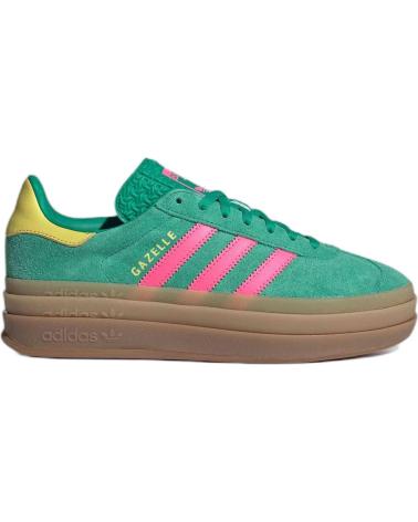 Sportivo per Donna ADIDAS ZAPATILLAS GAZELLE BOLD PARA MUJER EN COLOR VERDE
