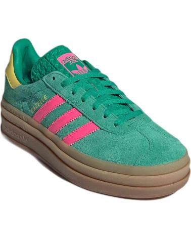 Sportivo per Donna ADIDAS ZAPATILLAS GAZELLE BOLD PARA MUJER EN COLOR VERDE